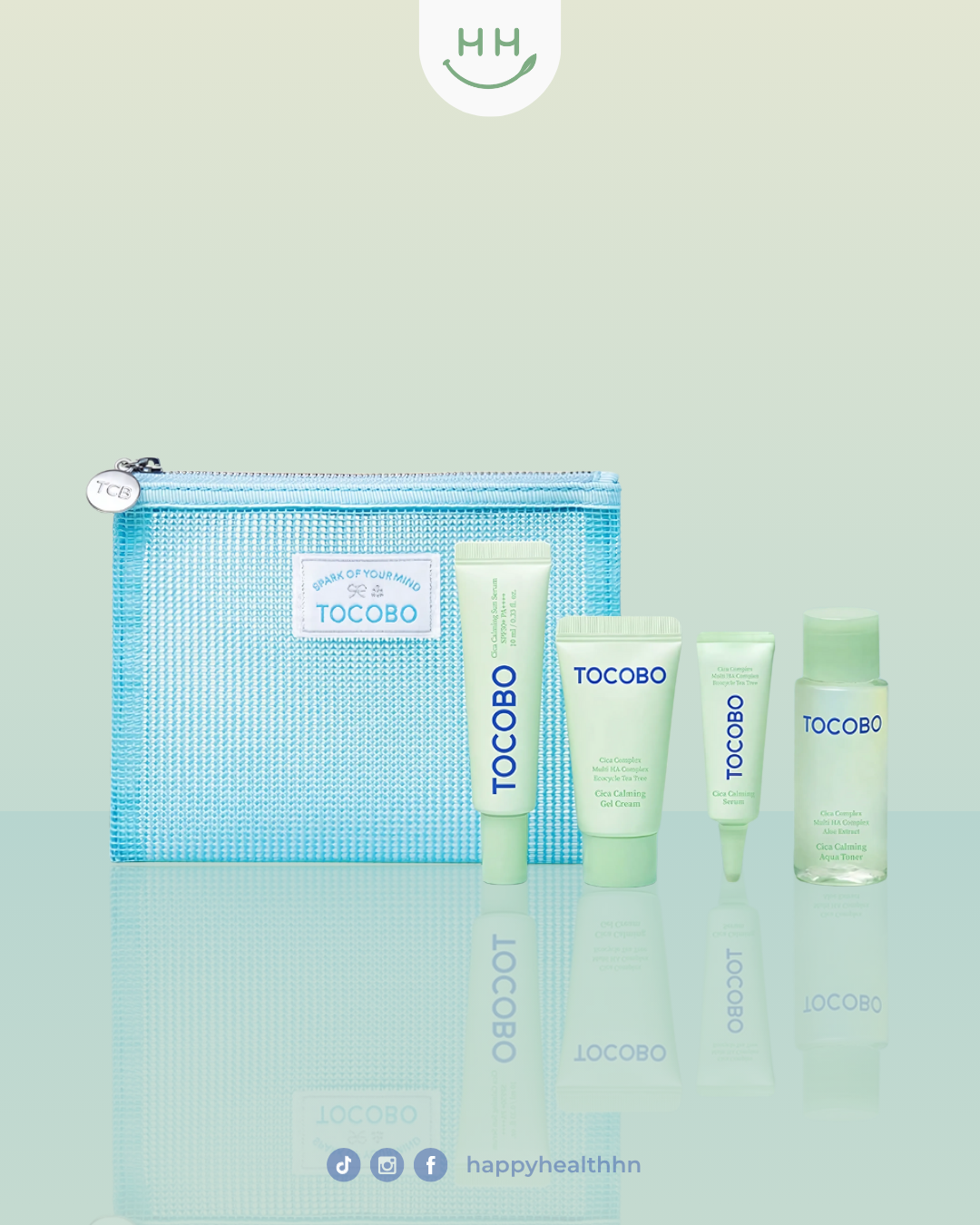 Tocobo Cica Calming Travel Kit rutina de viaje coreana con Centella Asiática