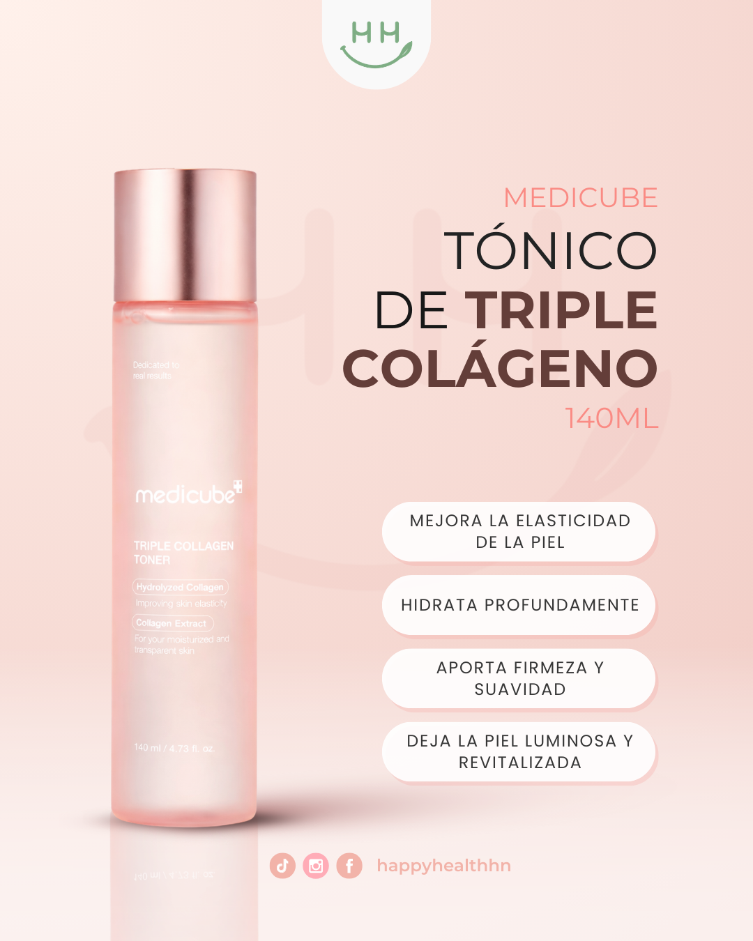 Tónico reafirmante Medicube con triple complejo de colágeno para piel madura