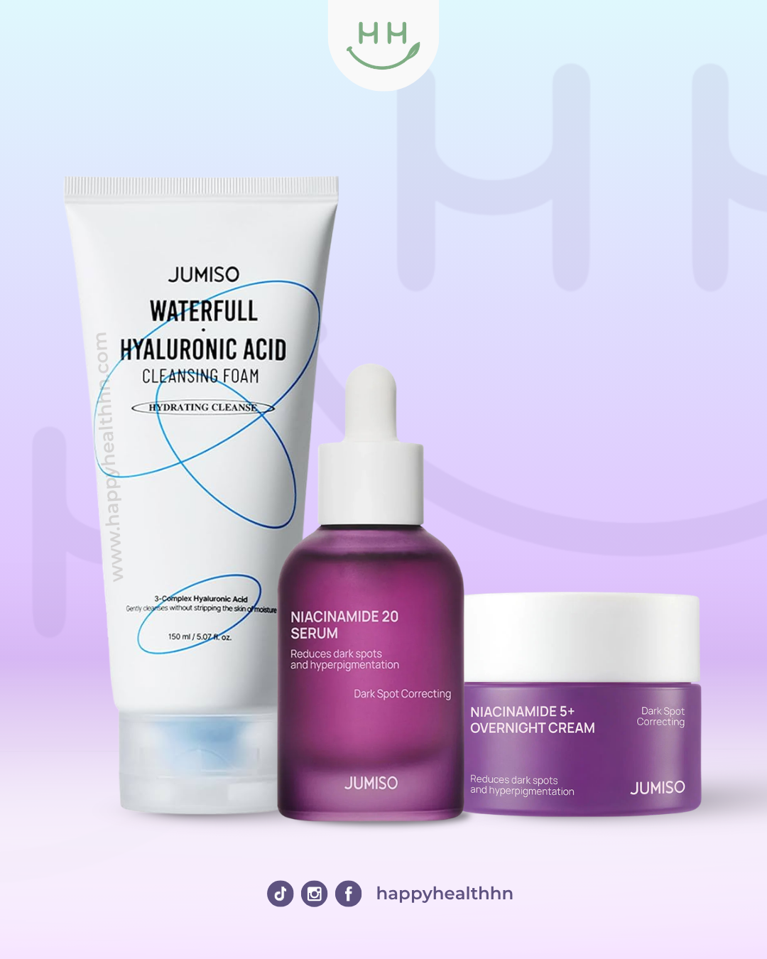 Jumiso – Trío Anti-Manchas - Espuma + Serum + Crema nocturna