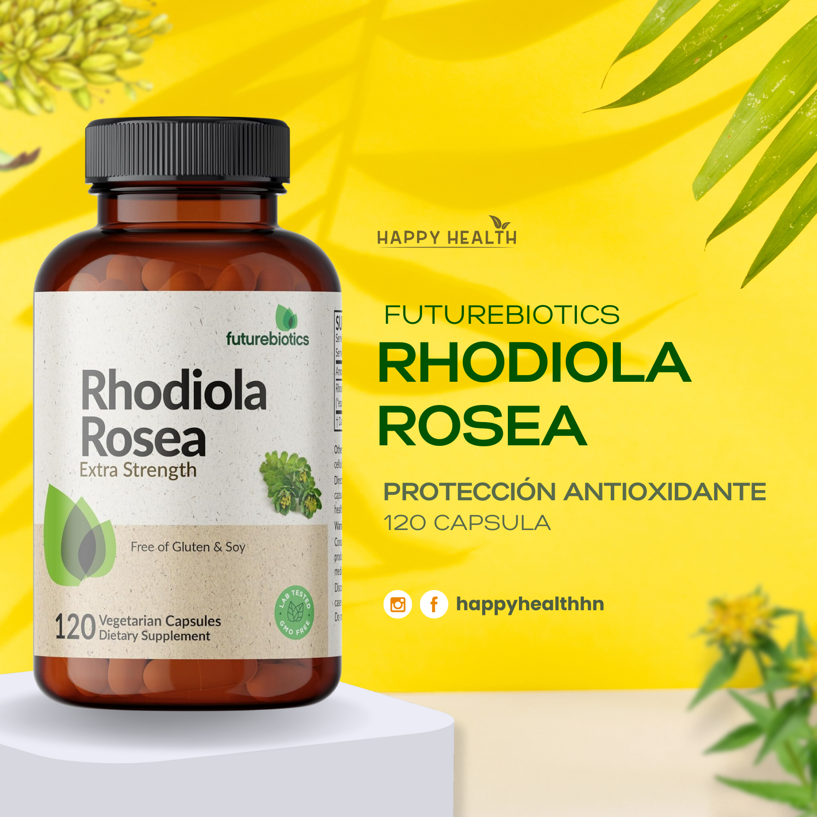 Futurebiotics - Rhodiola Rosea (raíz dorada) 120 cápsulas