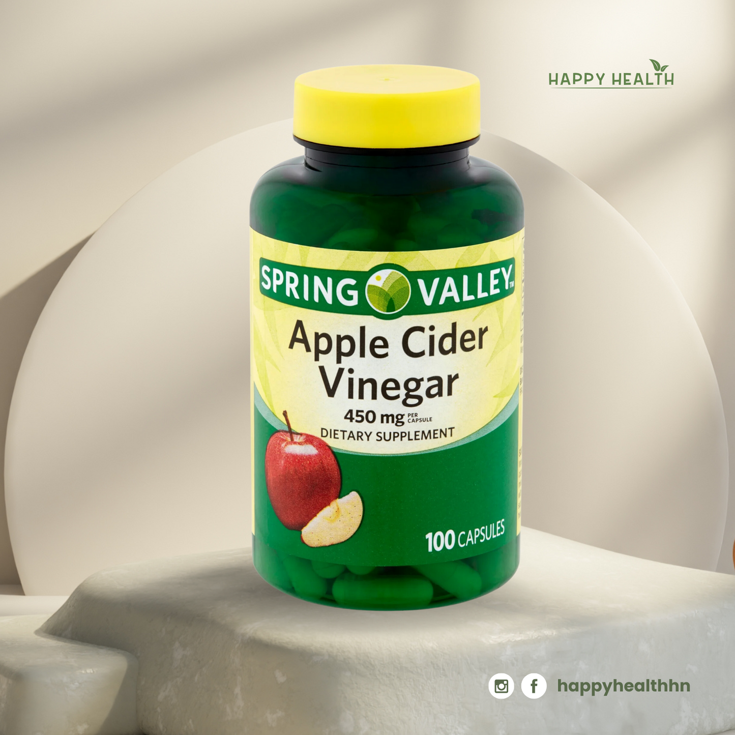 Spring Valley - Vinagre de Manzana, 100 capsulas