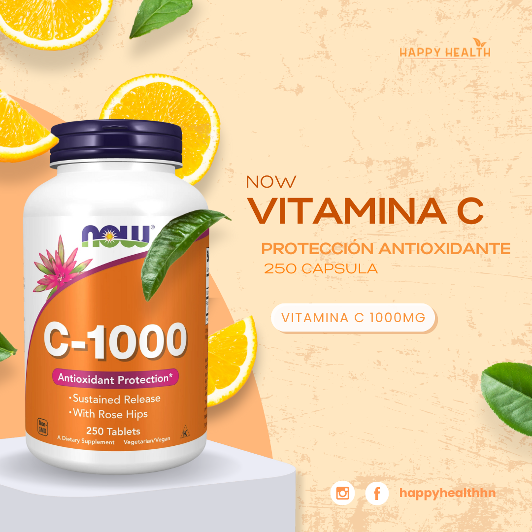 Tabletas veganas de vitamina C de liberación sostenida de NOW Foods.